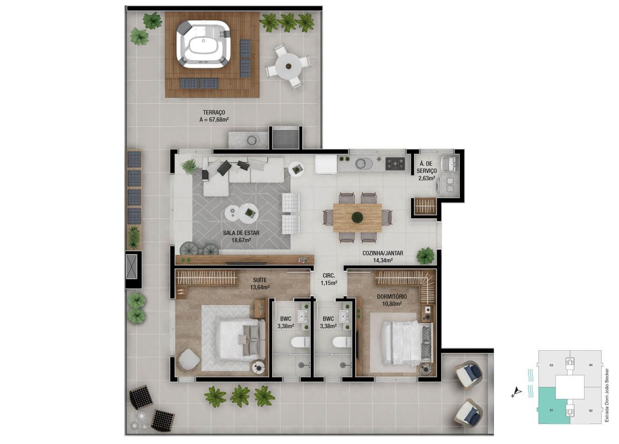 Cobertura à venda com 2 quartos, 158m² - Foto 17