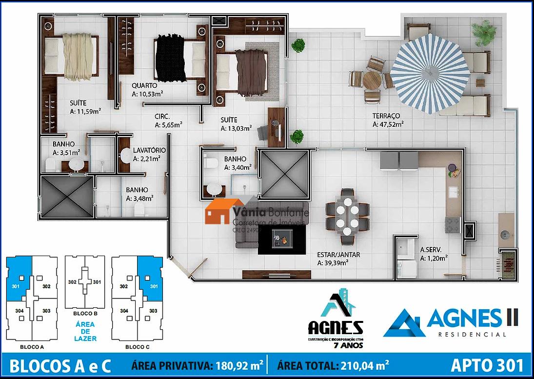 Cobertura à venda com 3 quartos, 215m² - Foto 6